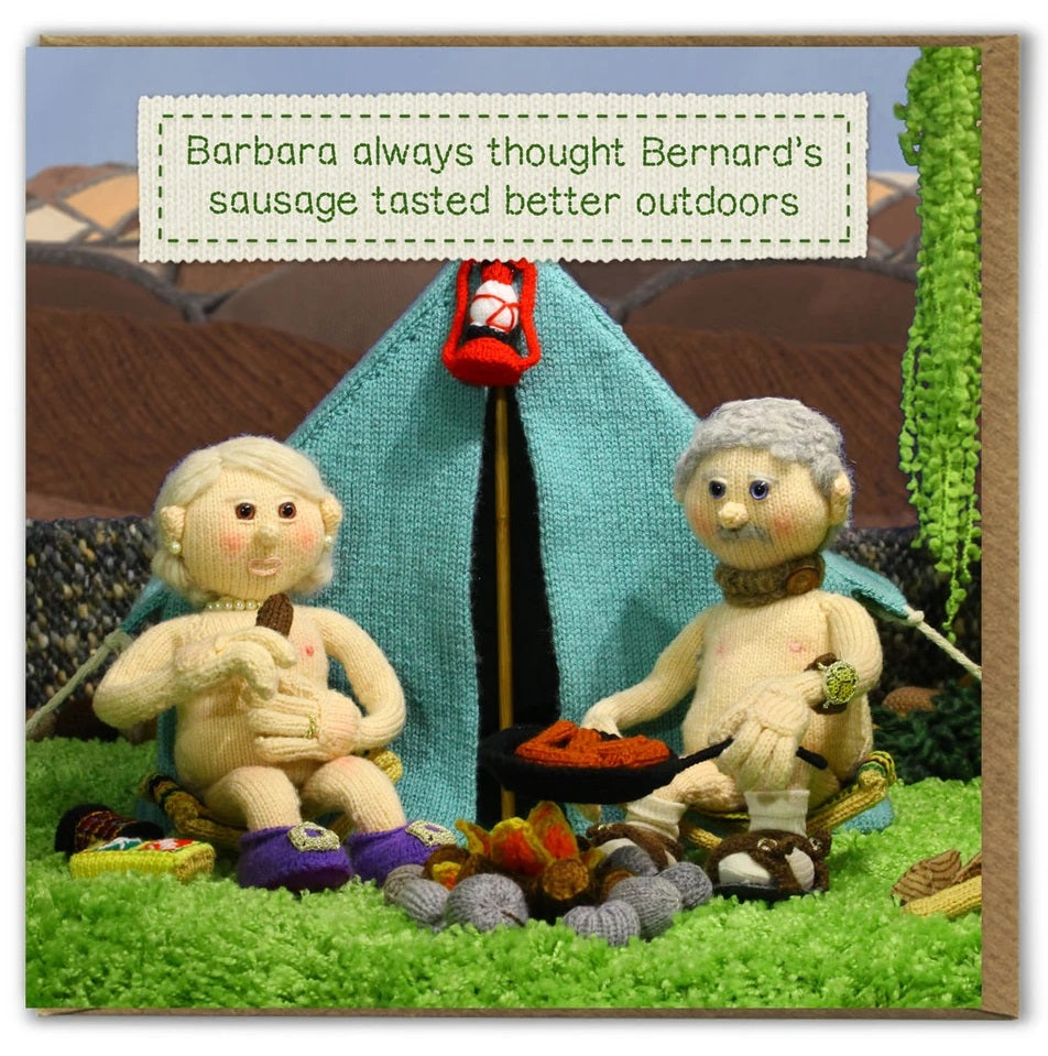 Card - Barbara Always Thought Bernard's Sausage Tasted Better Outdoors