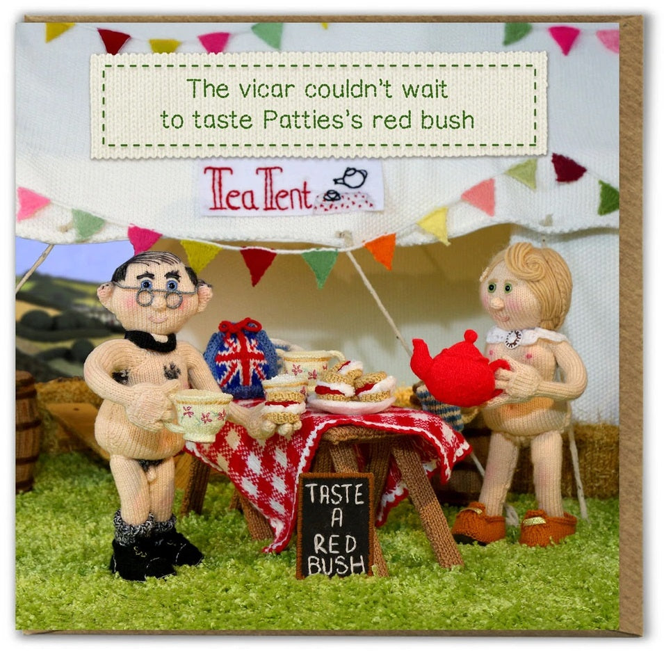 Card - The Vicar Couldn't Wait To Taste Pattie's Red Bush