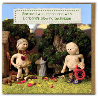 Card - Bernard Was Impressed With Barbara's Blowing Technique