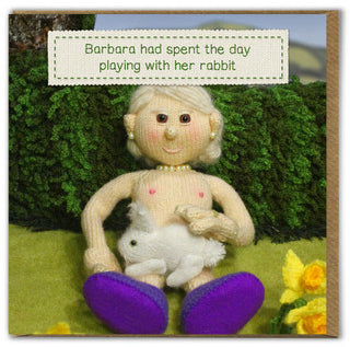 Card - Barbara Had Spent The Day Playing With Her Rabbit