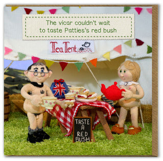 Card - The Vicar Couldn't Wait To Taste Pattie's Red Bush