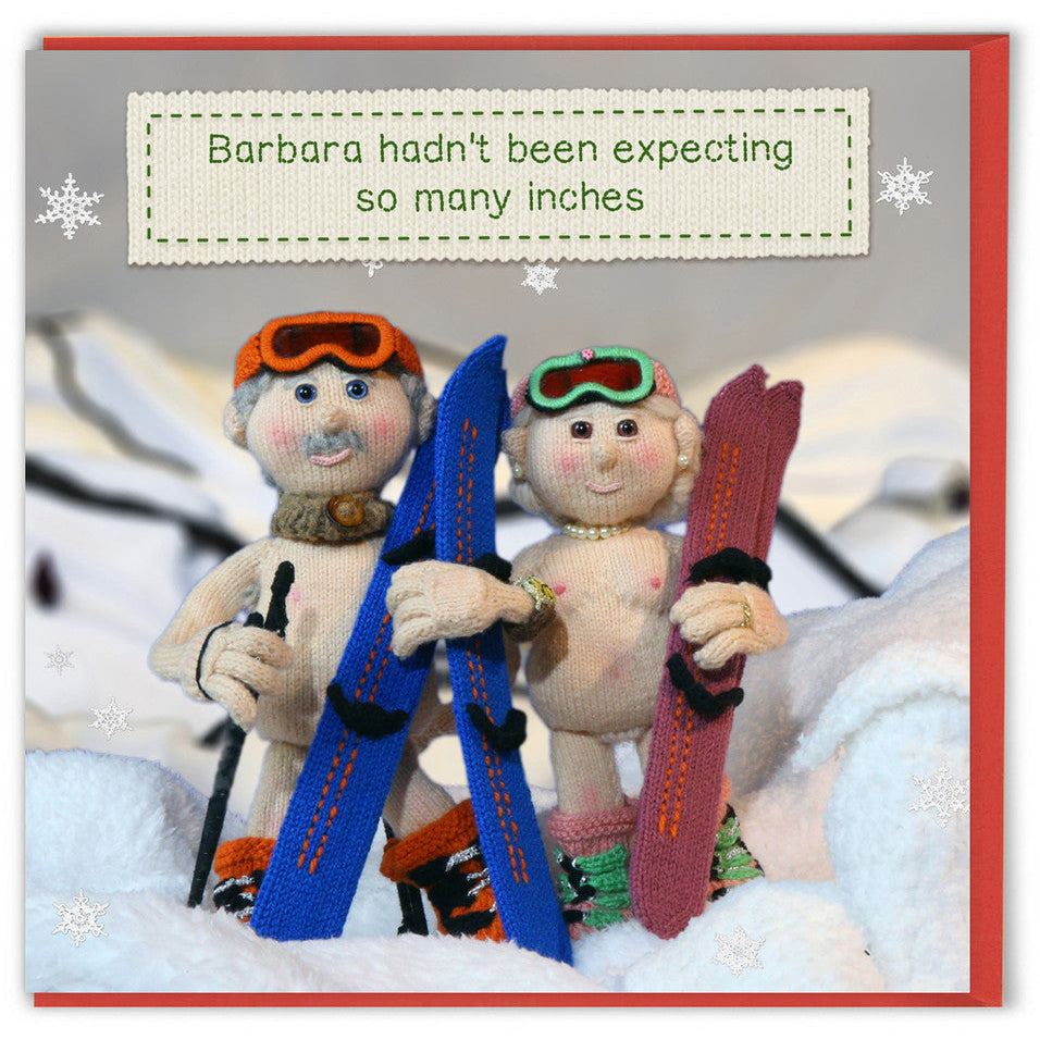 Christmas Card - Barbara hadn't been expecting so many inches.