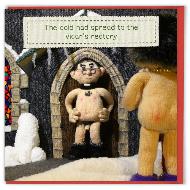 Christmas Card - The cold had spread to the vicar's rectory.